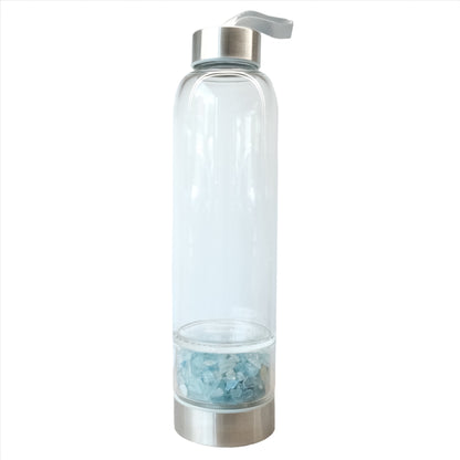 Gemstone Water Bottle with Aquamarine