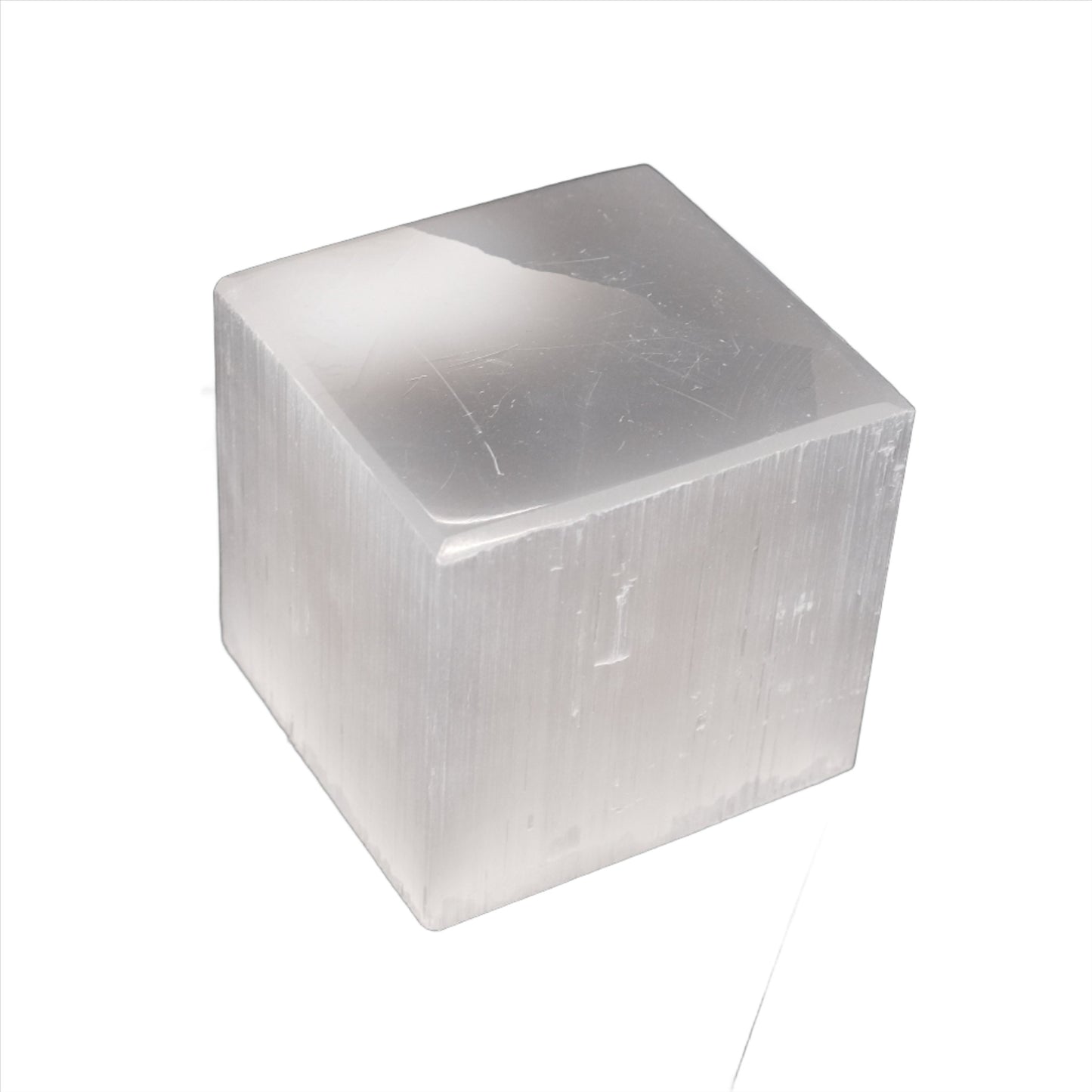Selenite Cube with Raw Edge 6CM