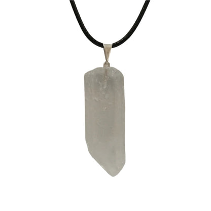 Clear Quartz Point Pendant Necklace 