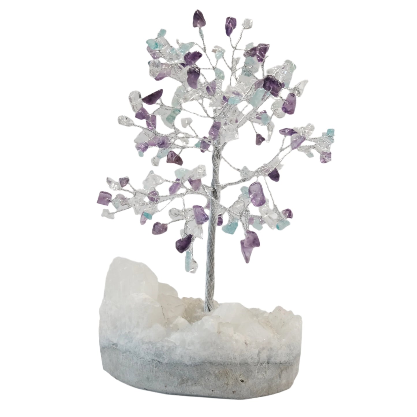 Gem Tree with Apophyllite Geode Base 7.5-8" 160 Beads