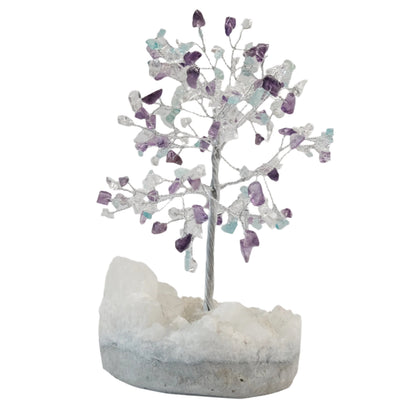 Gem Tree with Apophyllite Geode Base 7.5-8" 160 Beads