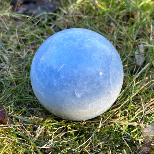 Blue Calcite Sphere 359g