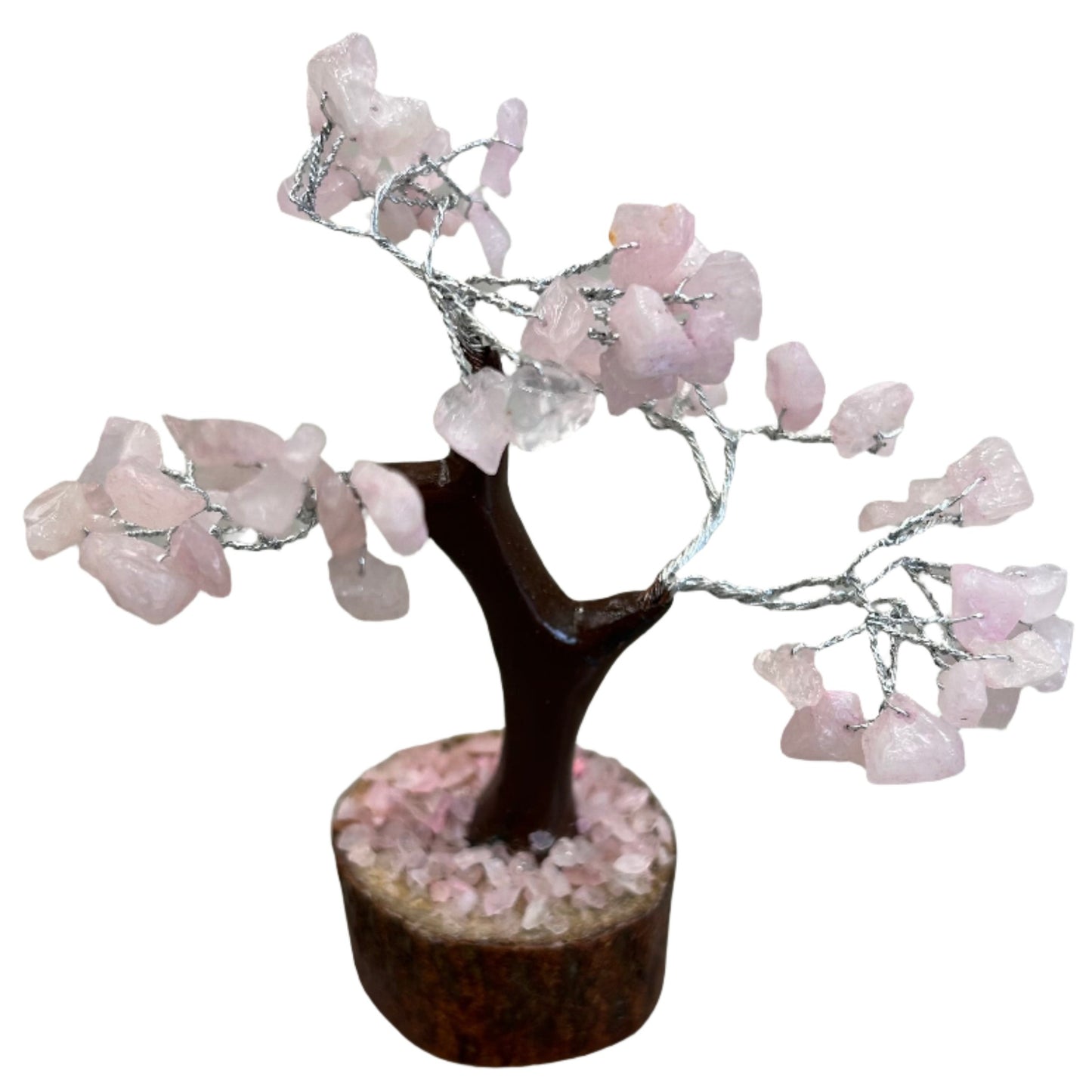 Rose Quartz Gem Tree 4.5-5" 60 Beads