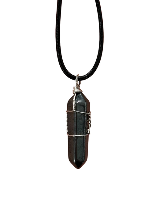 Hematite Wire Wrap Pendant
