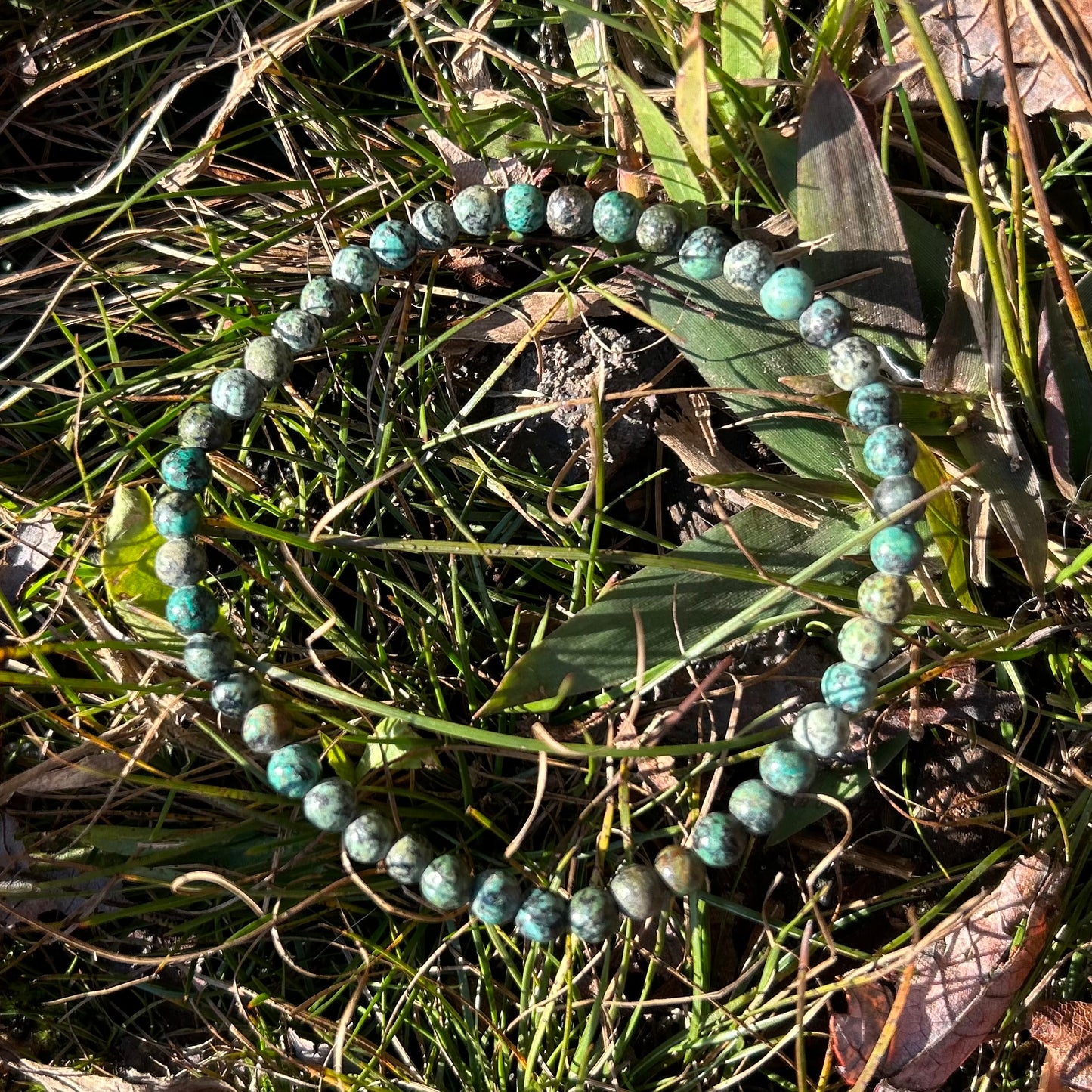 African Turquoise Bracelet 4MM