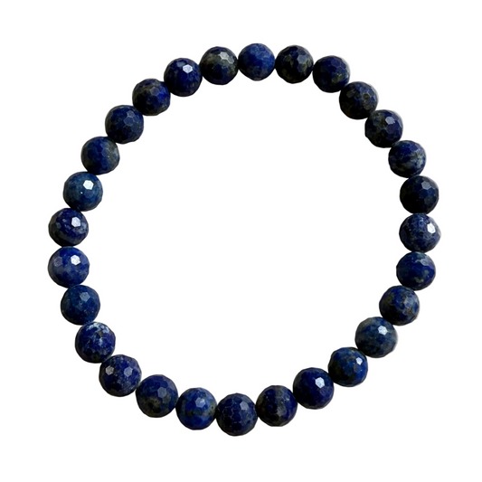 Lapis Lazuli Faceted Bracelet 6MM - Truth, Wisdom & Inner Peace