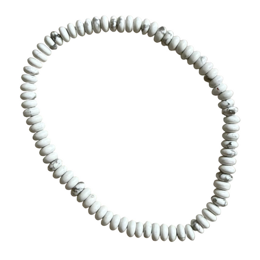 Howlite Rondelle Bracelet - Calm Clarity & Inner Awareness