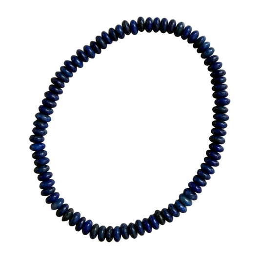 Lapis Lazuli Rondelle Bracelet - Truth, Wisdom & Inner Peace