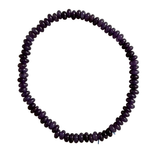 Amethyst Rondelle Bracelet - Spiritual Insight, Inner Calm & Deep Healing