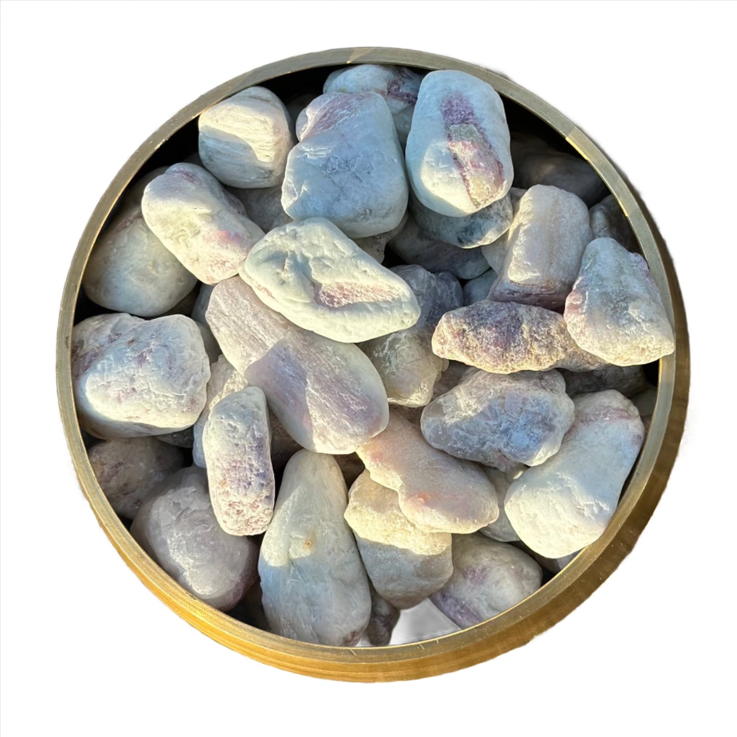 Pink Tourmaline with Quartz Tumble Stone 20-40 MM