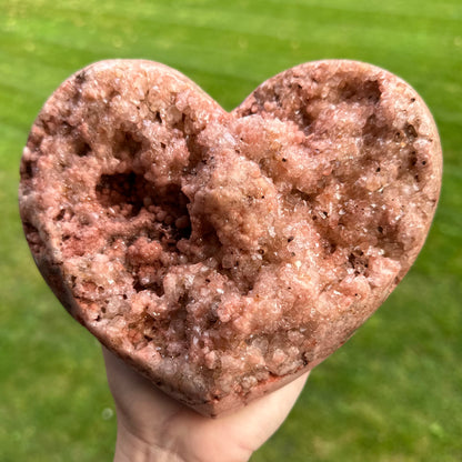 Pink Amethyst Heart - Large