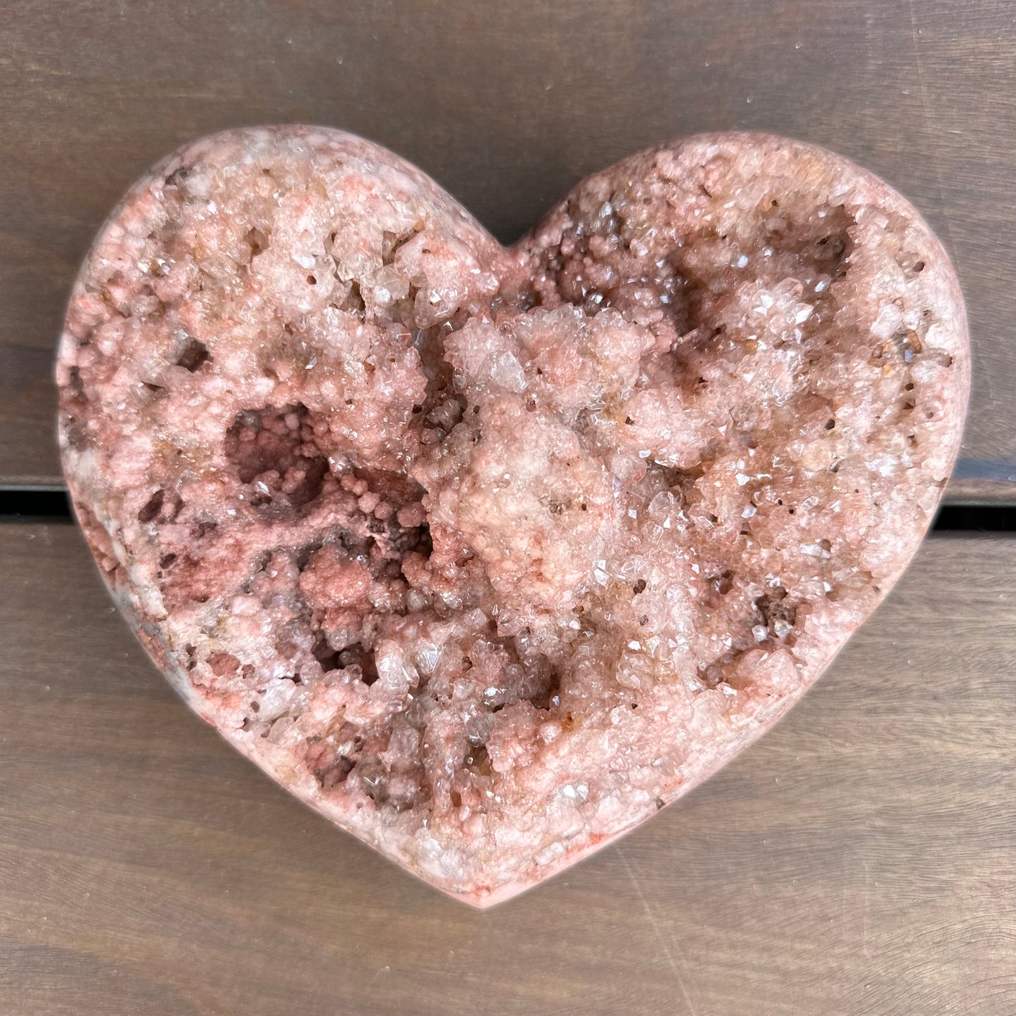 Pink Amethyst Heart - Large