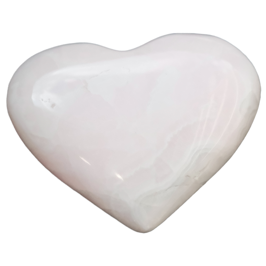 Mangano Calcite Heart 107g - Compassion, Healing & Forgiveness