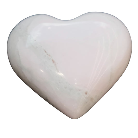 Mangano Calcite Heart 206g - Compassion, Healing & Forgiveness