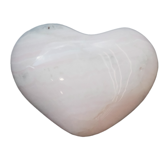 Mangano Calcite Heart 88g - Compassion, Healing & Forgiveness