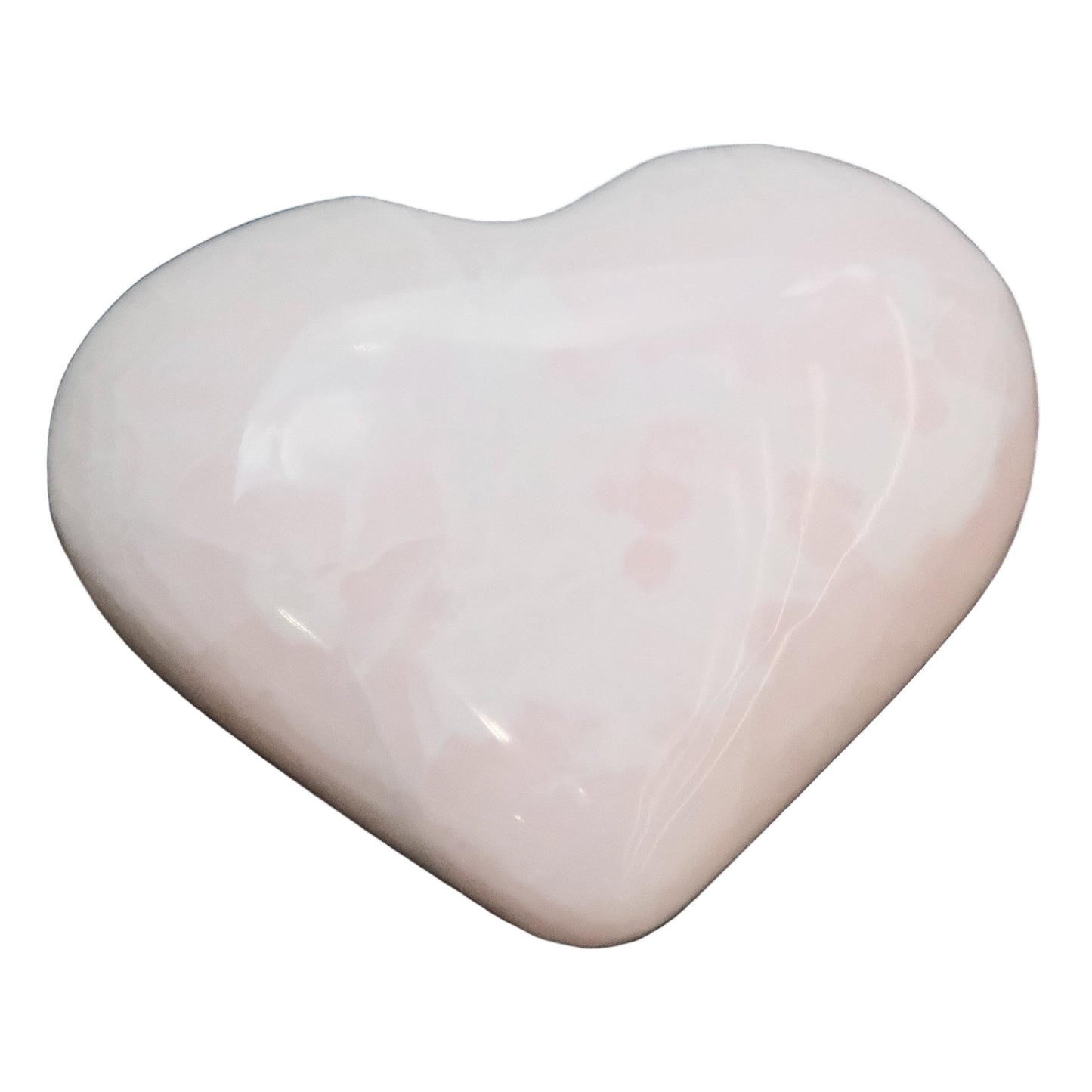 Mangano Calcite Heart 99g - Compassion, Healing & Forgiveness
