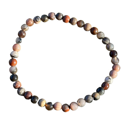 Petrified Wood Bracelet 4MM 