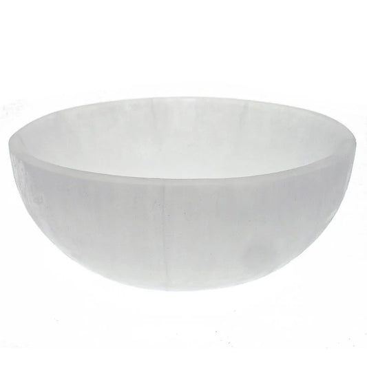 Selenite Round Bowl 4" 