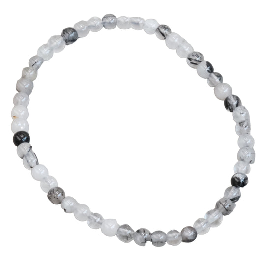 Rutilated Quartz Bracelet 4MM for spiritual cleansing and aura energizing