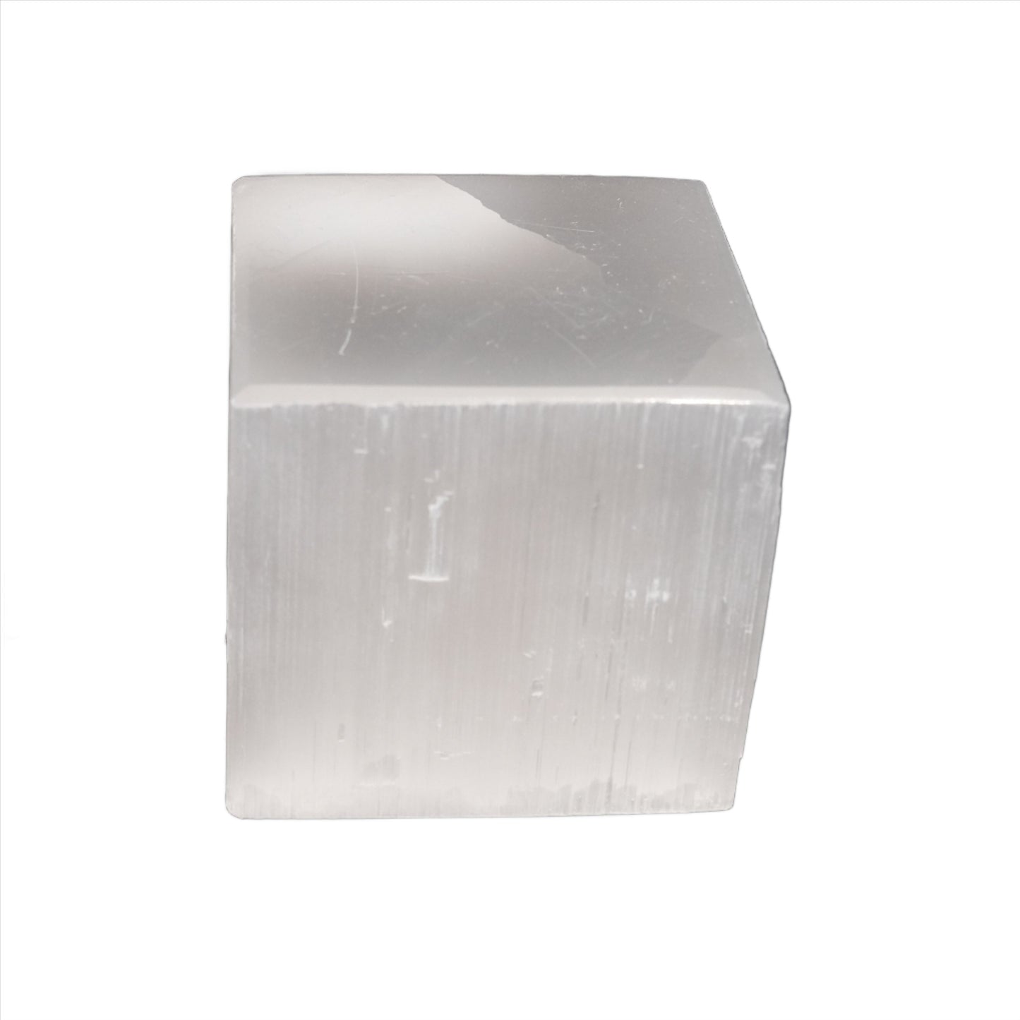 Selenite Cube with Raw Edge 6CM 