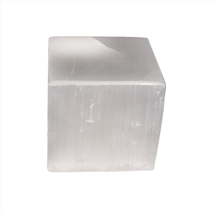 Selenite Cube with Raw Edge 6CM 