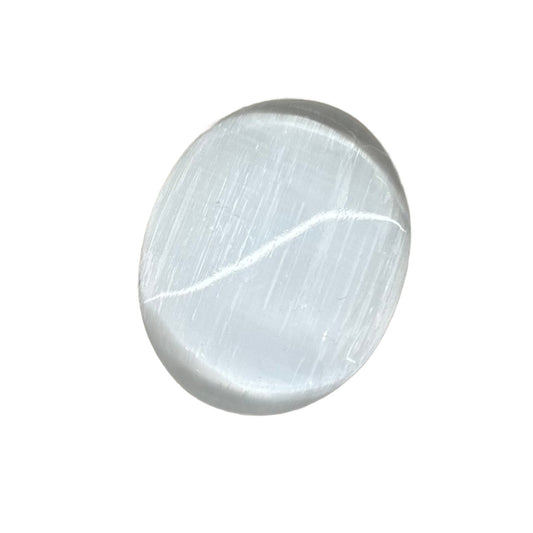Selenite Palm Stone 