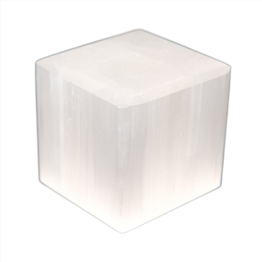 Selenite Polished Cube 2.5CM 