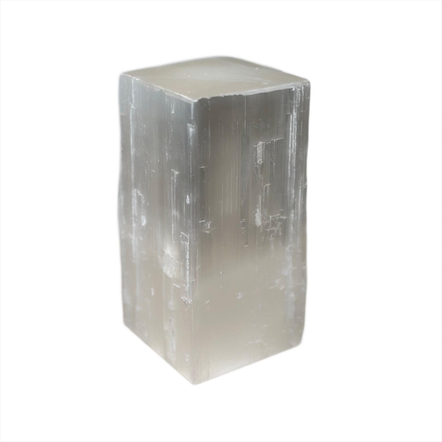Selenite Square Lamp 15CM 