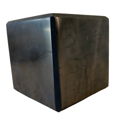 Shungite Cube 34MM for antioxidant and EMF protection, black stone against harmful free radicals and radiation from devices