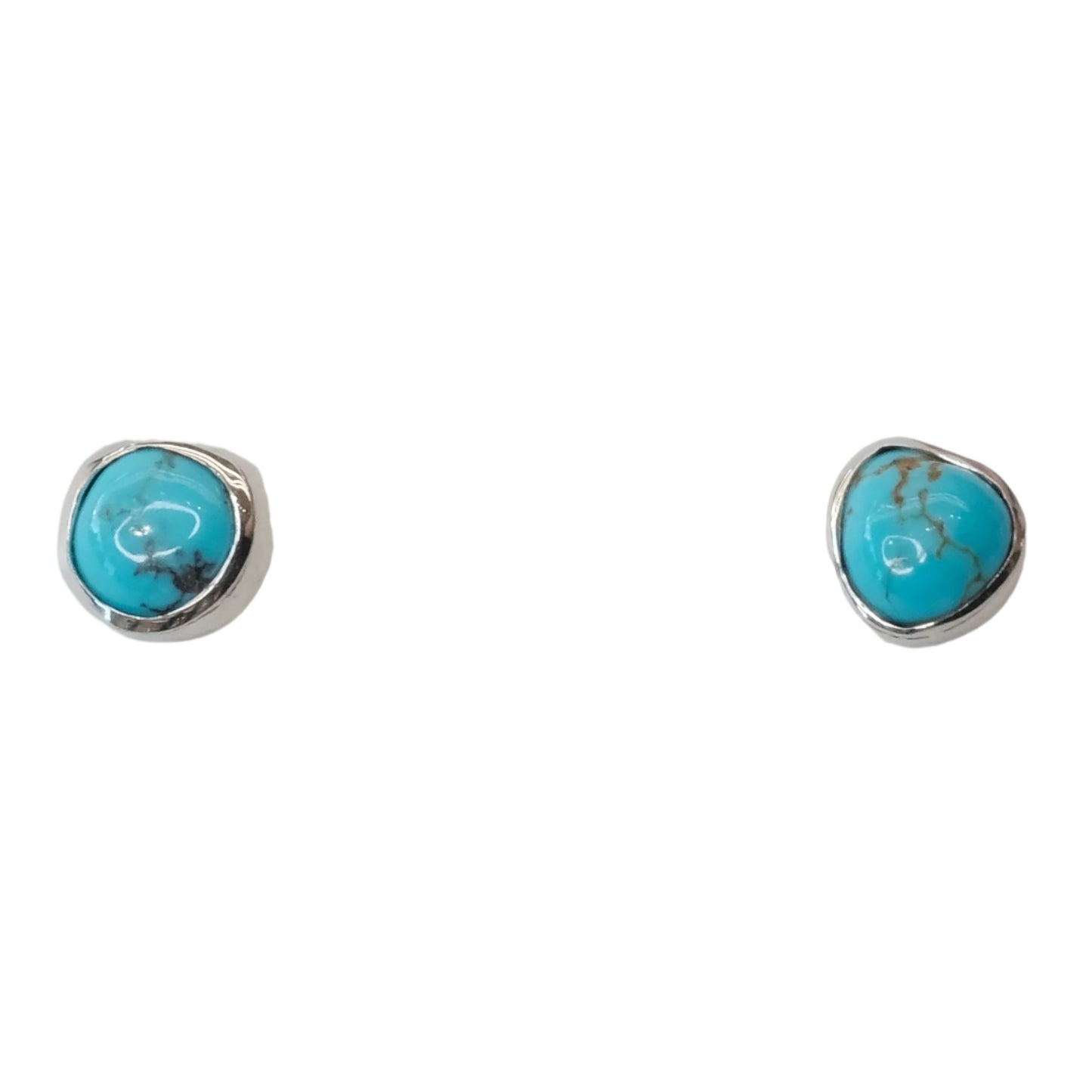 Turquoise sterling silver earrings for holistic healing and style.