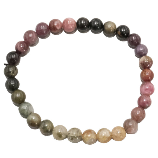 Watermelon Tourmaline Bracelet 4-6mm 
