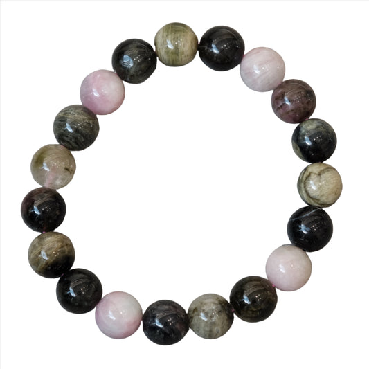 Watermelon Tourmaline Bracelet 9-10MM 