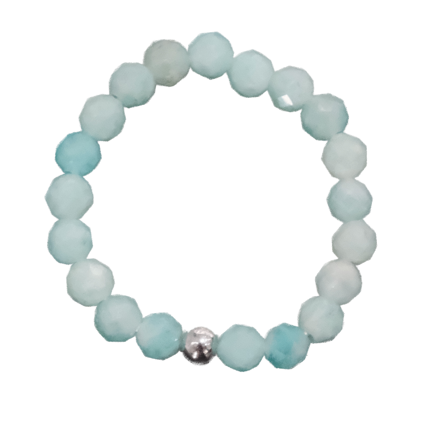 Amazonite Faceted Stone Bead Ring - Calm, Clarity & Speaking Your Truth
