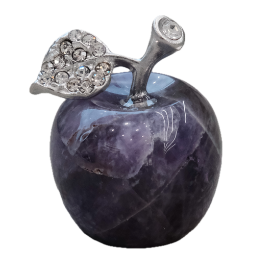 Amethyst Carved Apple 1" - Spiritual Insight, Inner Calm & Deep Healing