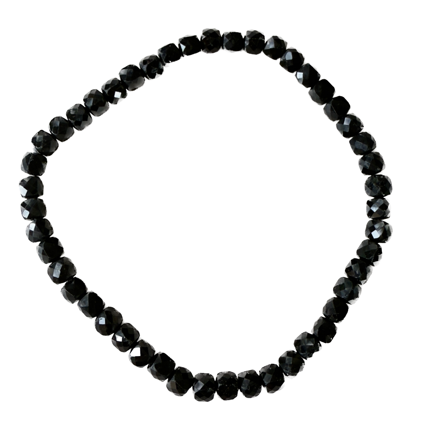 Black Tourmaline Faceted Cube Bracelet - Ultimate Protection & Grounding