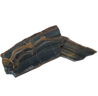 Blue Tiger Eye slab showcasing healing properties for mental clarity and balance, perfect for enhancing insight and attracting luck.