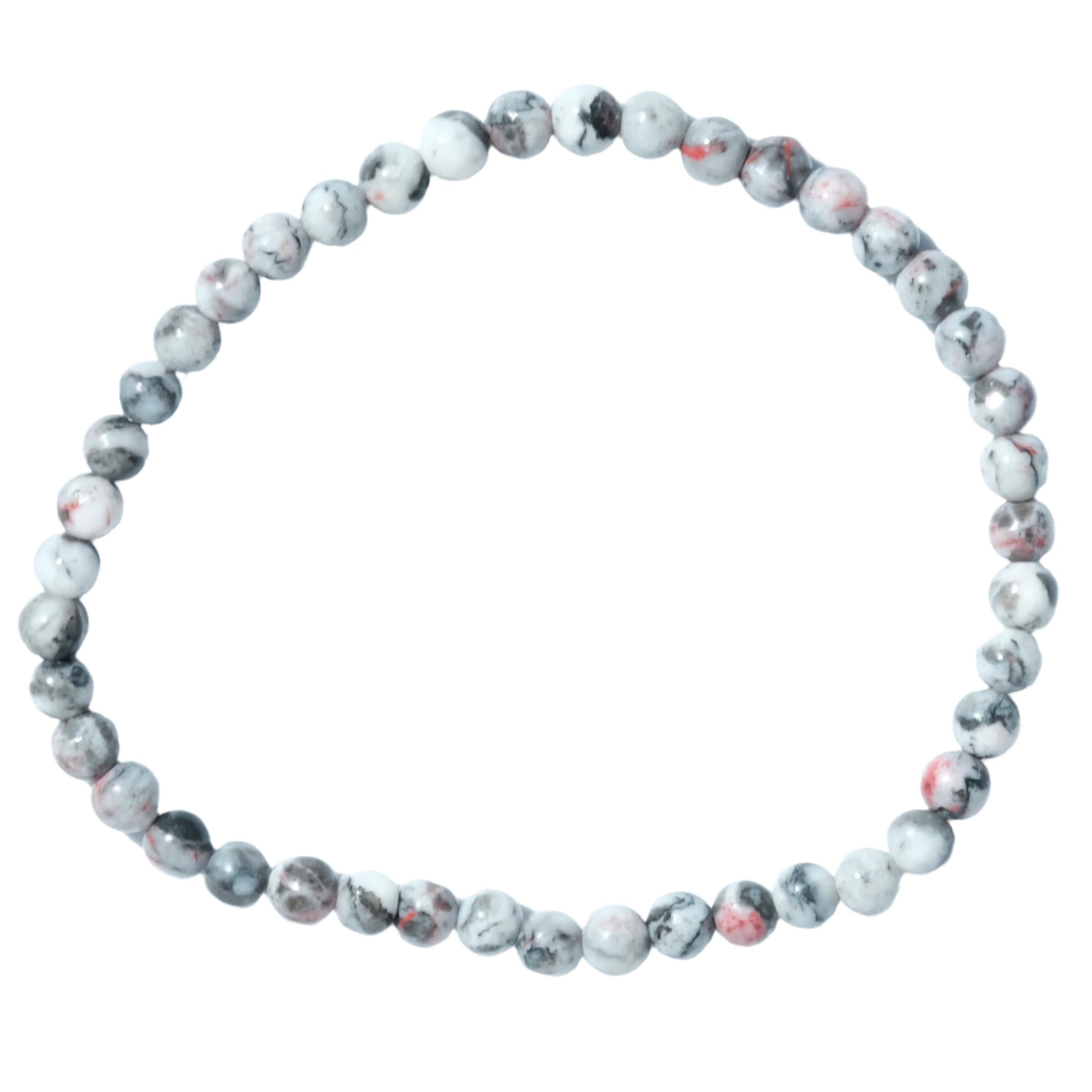 Cinnabar bracelet 4-5MM for healing and immune support, featuring small beads believed to aid with fertility and decision-making.