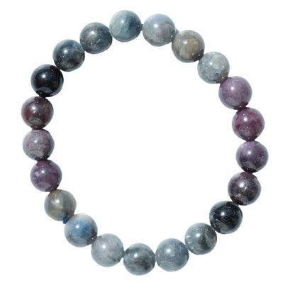 Mix Sapphire Bracelet 9MM featuring multicolored stones for wisdom and balance, enhancing concentration and serenity.