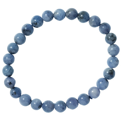 Tanzanite bracelet with 7-8mm faceted stones, offering healing properties for self-care and self-discovery.