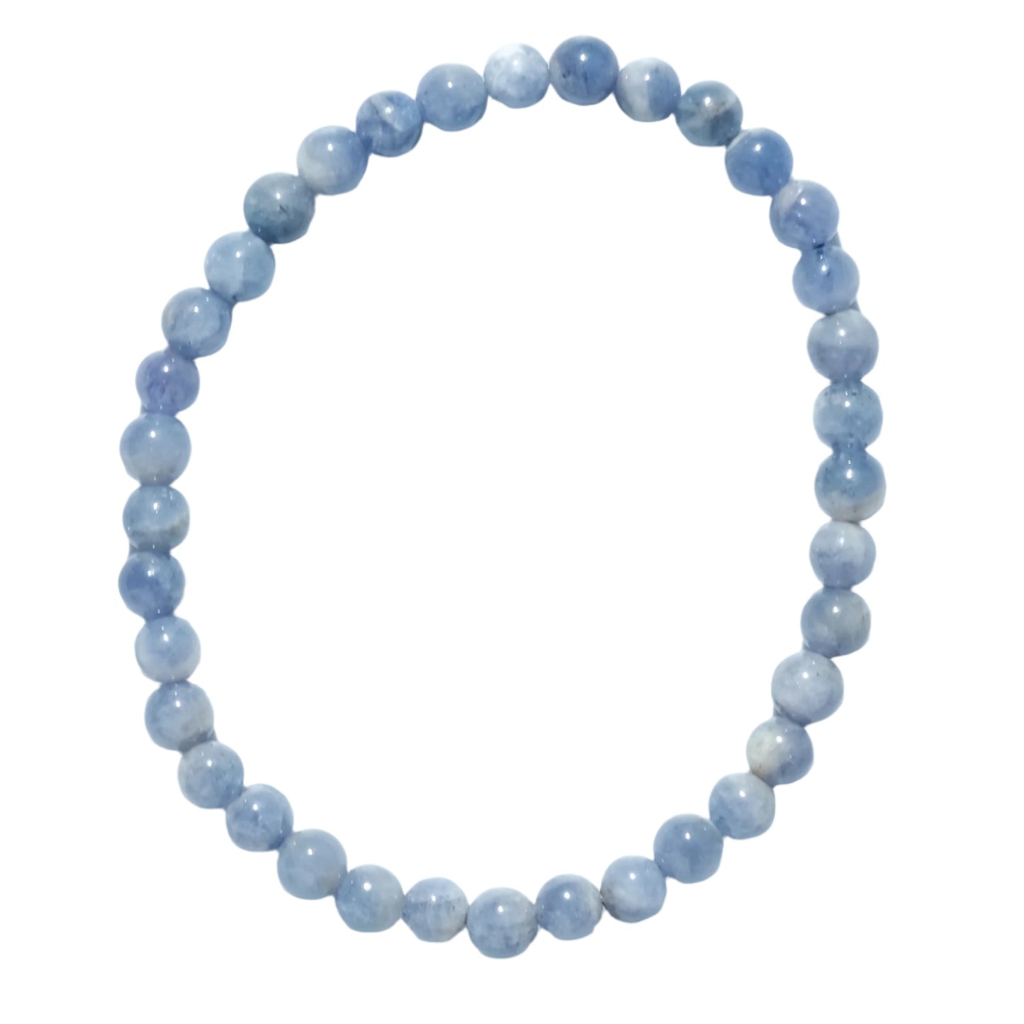 Elegant 5MM tanzanite bracelet featuring round blue beads in a classic design.