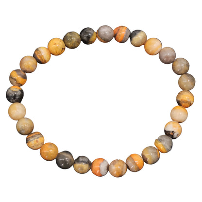 Bumble Bee Jasper Bracelet 4MM - Energy, Creativity & Confidence