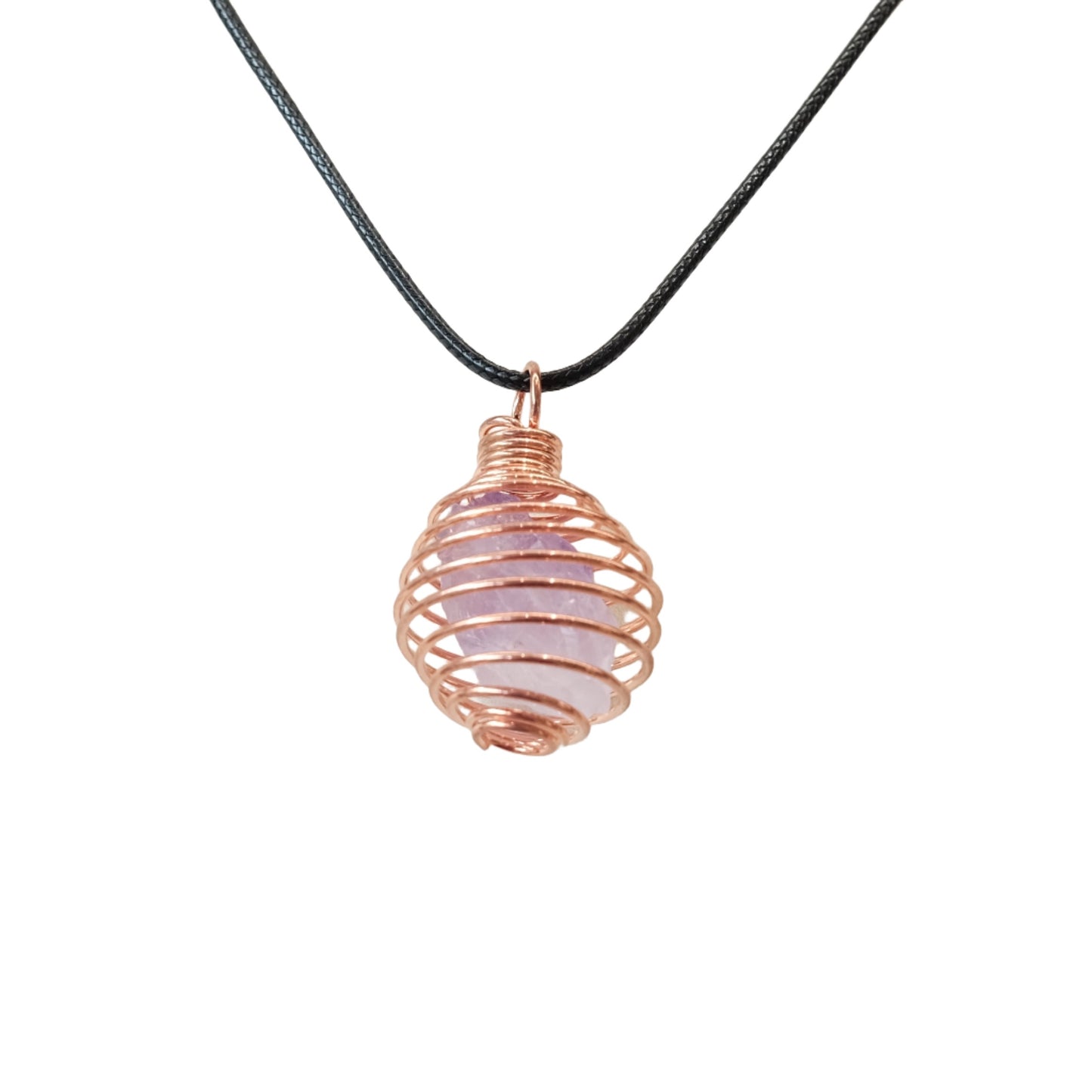 Copper Color Cage Pendant Necklace