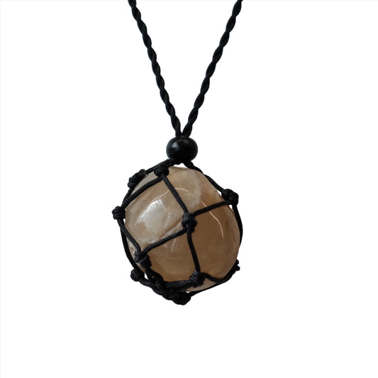 Net Cage Bag for Stone Necklace Black 16"