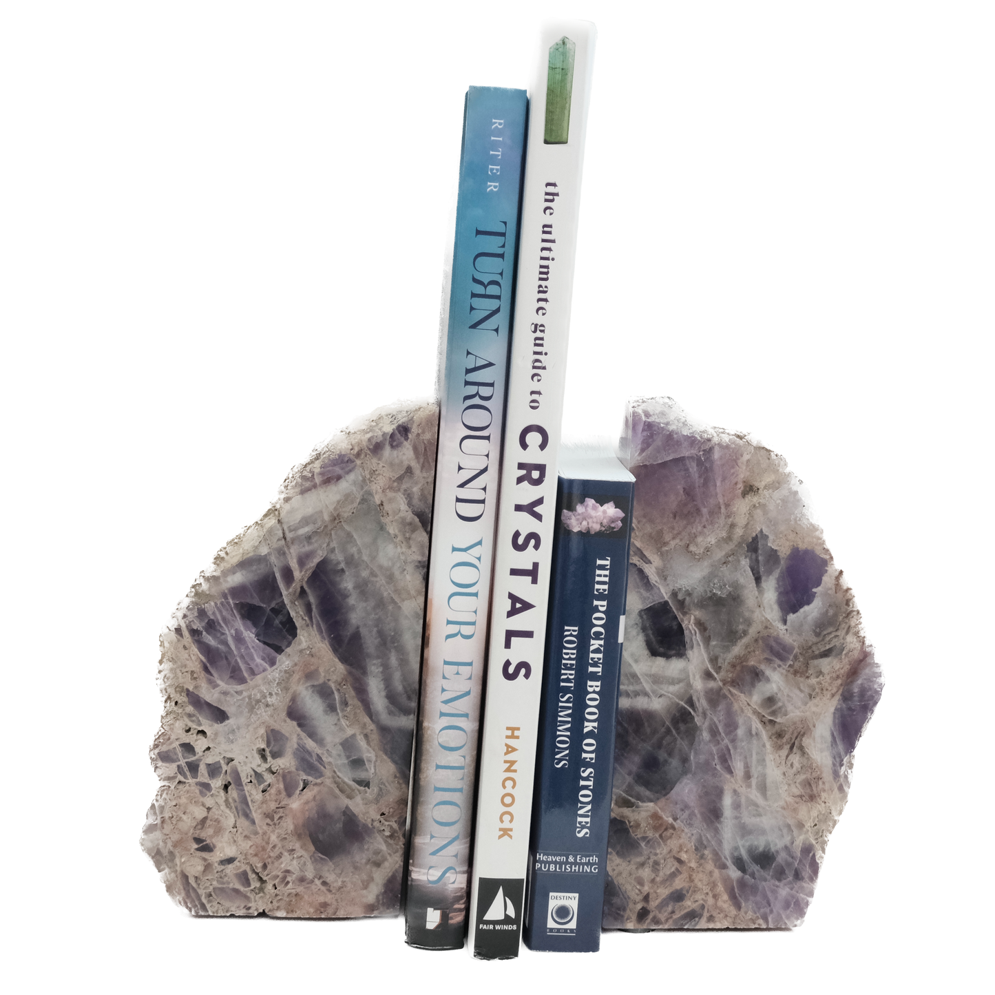 Chevron Amethyst Bookends - Spiritual Insight, Inner Calm & Deep Healing