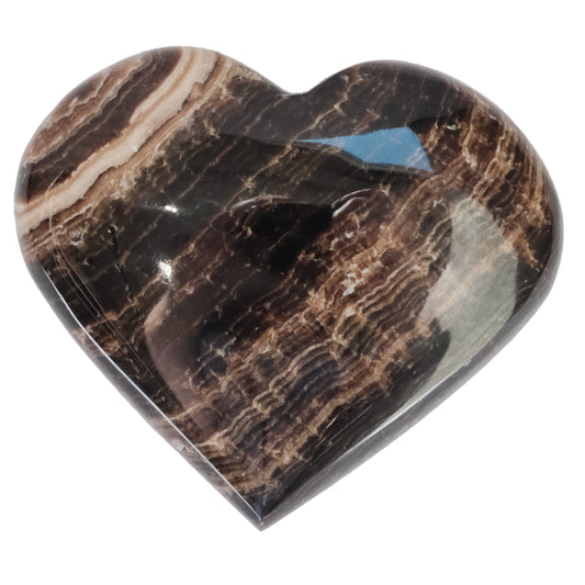 Chocolate Calcite Heart - Grounding, Stability & Transformation