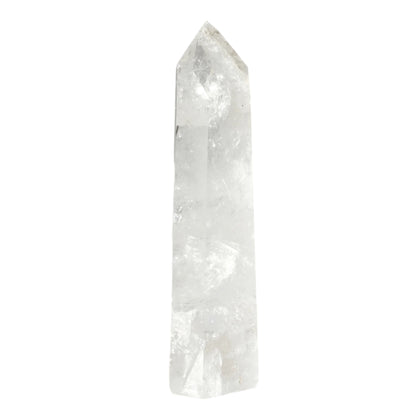 Clear Quartz Tower 233g crystal for energy amplification and balance, enhances concentration and memory.