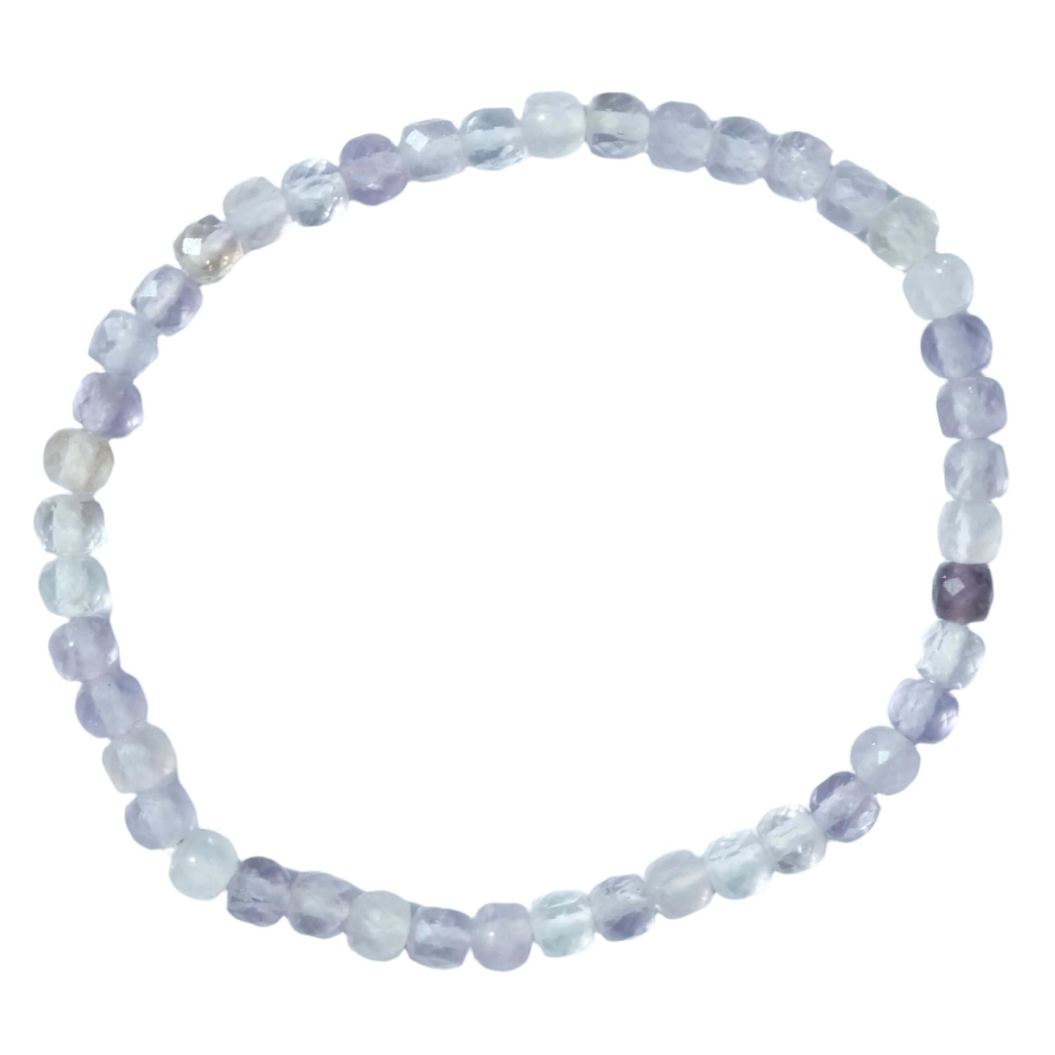 Ametrine cube bracelet with healing crystal beads, showcasing a stunning color blend for balancing mind, body, and spirit.