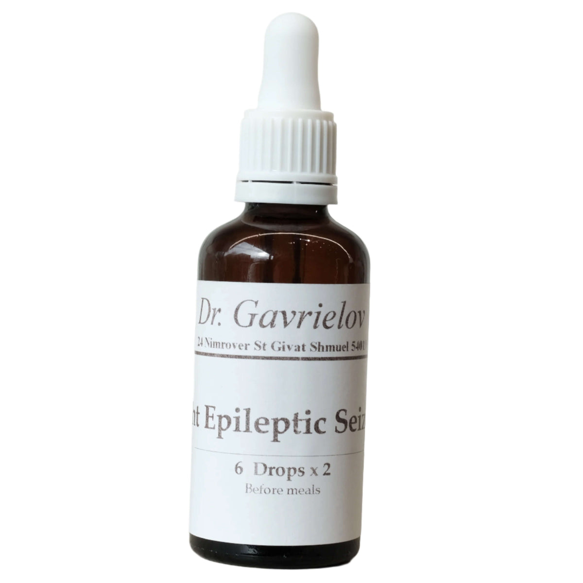 Dr. Gila Gavrielov's Fight Epileptic Seizures Healing Essence 50ml with dropper for sublingual use.