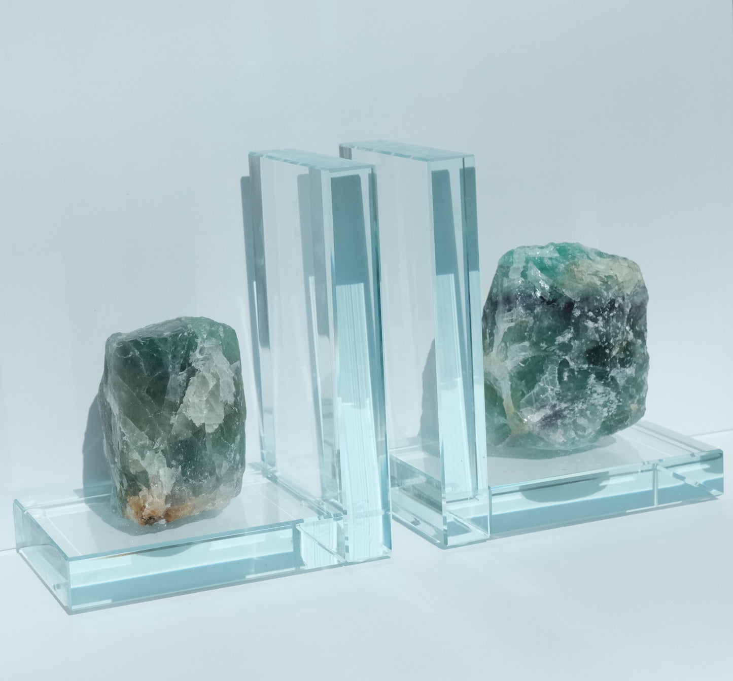 Fluorite Bookends - Clarity, Balance & Spiritual Insight