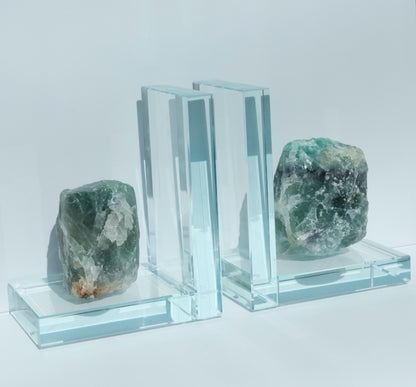 Fluorite Bookends - Clarity, Balance & Spiritual Insight
